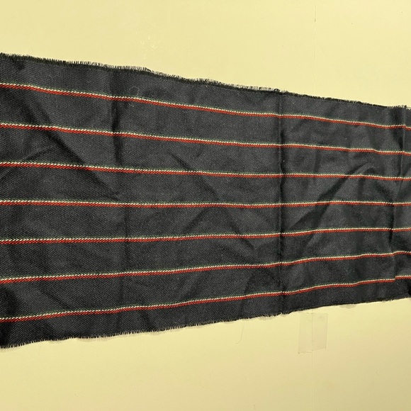Lambs wool Blue Stripe Scarf Length 60”, Width 11”. 
Made in Scotland, 100 - Picture 3 of 5